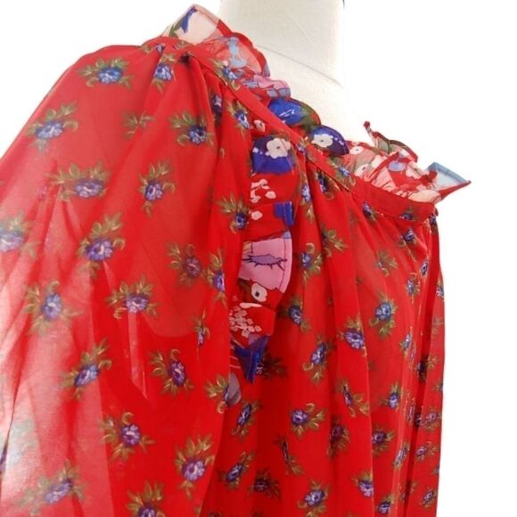 Gorgeous floral print peasant dress medium - Picture 5 of 14